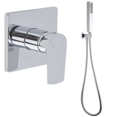 Homestylestore Chrome Manual Mixer Valve With Hand Shower Kit from B&Q