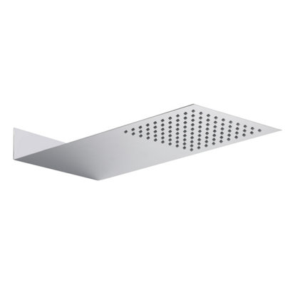 Homestylestore Chrome 200 X 487mm Thin Fixed Shower Head from B&Q