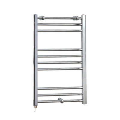 Homestylestore Chrome Curved Ladder Electric Heated Towel Rail 800 X 500mm from B&Q