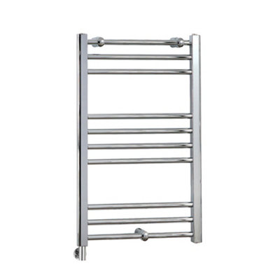 Homestylestore Chrome Curved Ladder Electric Heated Towel Rail And Cable Cover 800 X 500mm from B&Q