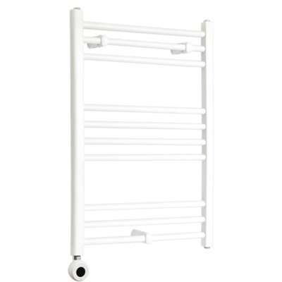 Homestylestore White Straight Ladder Wifi Electric Heated Towel Rail 800 X 500mm from B&Q