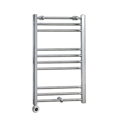 Homestylestore Chrome Curved Ladder Wifi Electric Heated Towel Rail 800 X 500mm from B&Q