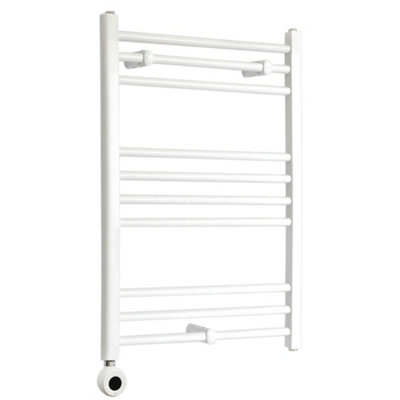 Homestylestore White Straight Ladder Wifi Electric Heated Towel Rail 800 X 600mm from B&Q
