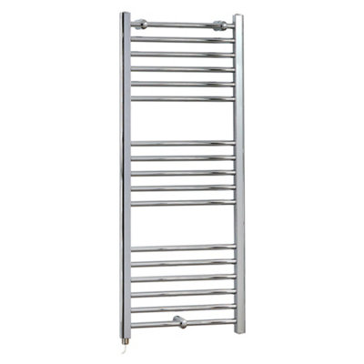 Homestylestore Chrome Curved Ladder Electric Heated Towel Rail 1200 X 500mm from B&Q