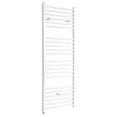Homestylestore White Straight Ladder Electric Heated Towel Rail 1600 X 600mm from B&Q