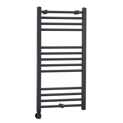 Homestylestore Anthracite Curved Ladder Electric Heated Towel Rail And Cable Cover 1000 X 500mm from B&Q