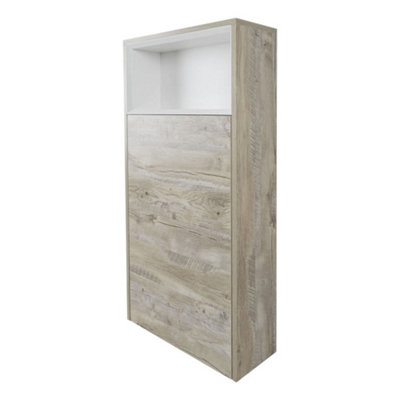 B&Q -  600mm Light Oak Open Shelf Bathroom Toilet Wc Unit