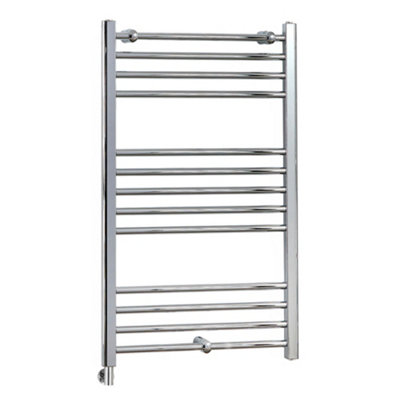 Homestylestore Chrome Curved Ladder Electric Heated Towel Rail And Cable Cover 1000 X 600mm from B&Q
