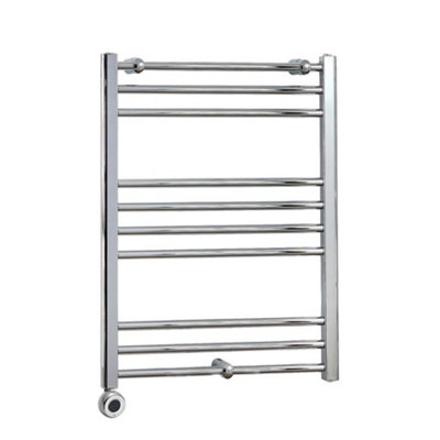 Homestylestore Chrome Straight Ladder Wifi Electric Heated Towel Rail 800 X 600mm from B&Q