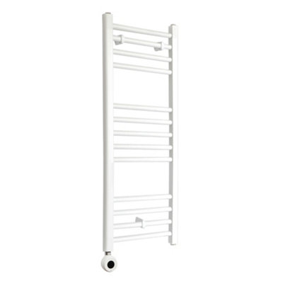 Homestylestore White Straight Ladder Wifi Electric Heated Towel Rail 1000 X 400mm from B&Q