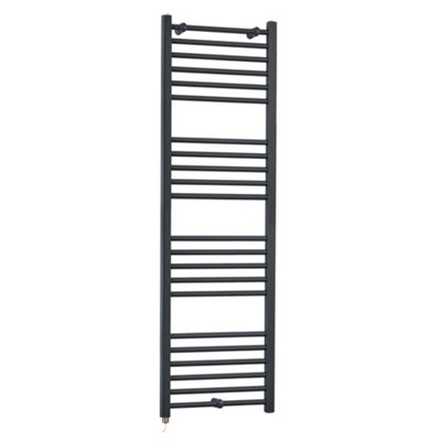 Homestylestore Anthracite Straight Ladder Electric Heated Towel Rail 1600 X 500mm from B&Q