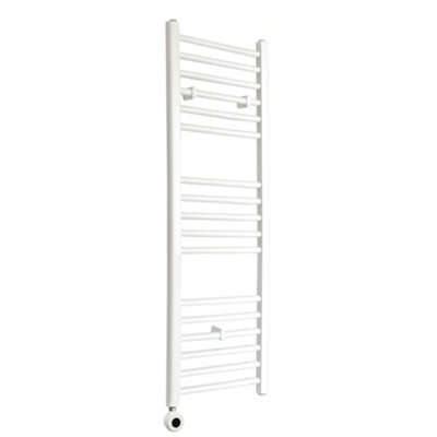 Homestylestore White Straight Ladder Wifi Electric Heated Towel Rail 1200 X 400mm from B&Q