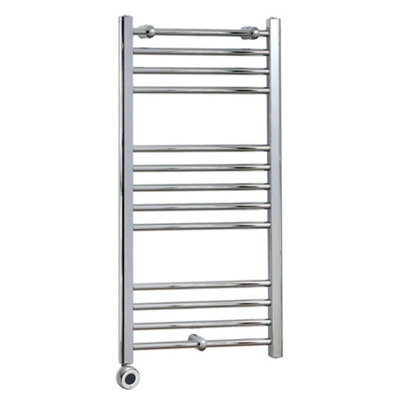 Homestylestore Chrome Straight Ladder Wifi Electric Heated Towel Rail 1000 X 500mm from B&Q