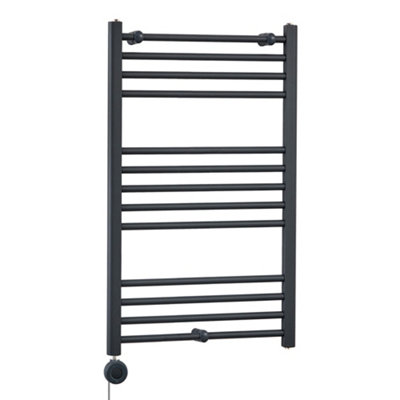 Homestylestore Anthracite Straight Ladder Wifi Electric Heated Towel Rail 1000 X 600mm from B&Q