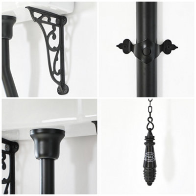 Homestylestore Black High Level Cistern Toilet Wc Flush Pipe Kit from B&Q