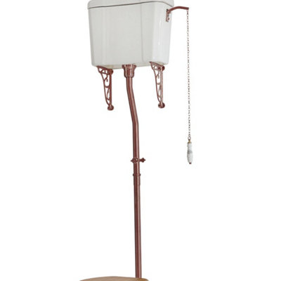 Homestylestore Brushed Copper High Level Cistern Toilet Wc Flush Pipe Kit from B&Q
