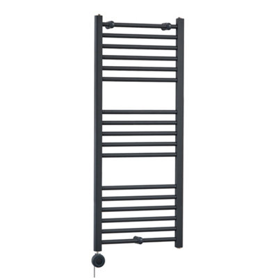 Homestylestore Anthracite Straight Ladder Wifi Electric Heated Towel Rail 1200 X 500mm from B&Q