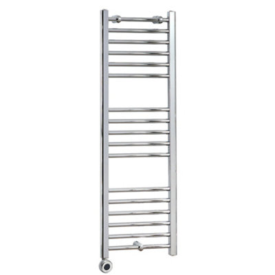 Homestylestore Chrome Straight Ladder Wifi Electric Heated Towel Rail 1200 X 400mm from B&Q