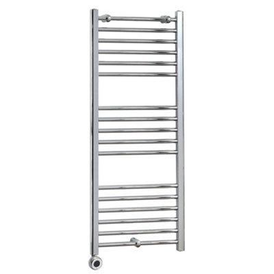 Homestylestore Chrome Curved Ladder Wifi Electric Heated Towel Rail 1200 X 500mm from B&Q