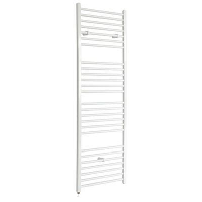 Homestylestore White Straight Ladder Electric Heated Towel Rail 1800 X 600mm from B&Q
