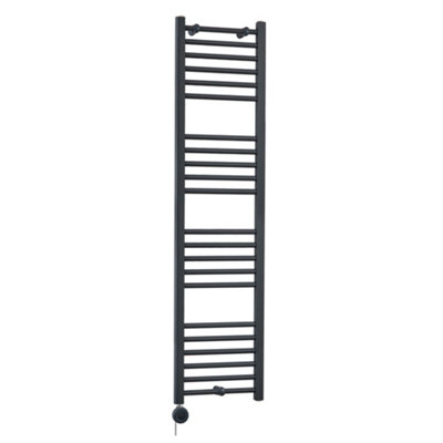 Homestylestore Anthracite Straight Ladder Wifi Electric Heated Towel Rail 1600 X 400mm from B&Q
