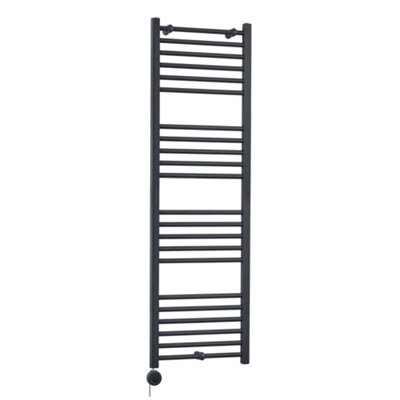 Homestylestore Anthracite Curved Ladder Wifi Electric Heated Towel Rail 1600 X 500mm from B&Q