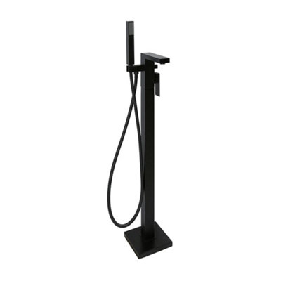 Homestylestore Black Freestanding Bath Shower Mixer Tap With Hand Shower Handset from B&Q