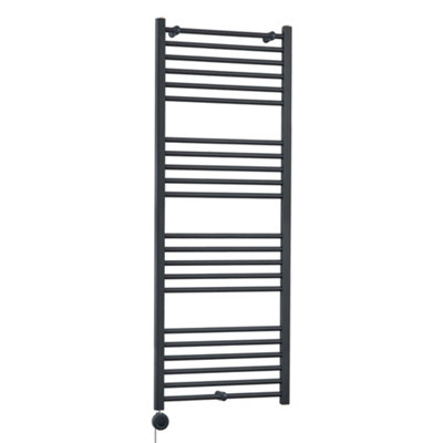 Homestylestore Anthracite Straight Ladder Wifi Electric Heated Towel Rail 1600 X 600mm from B&Q