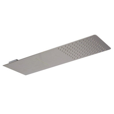 Homestylestore Brushed Nickel 200 X 500mm Waterblade Shower Head from B&Q