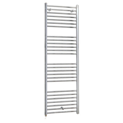 Homestylestore Chrome Curved Ladder Electric Heated Towel Rail 1800 X 600mm from B&Q