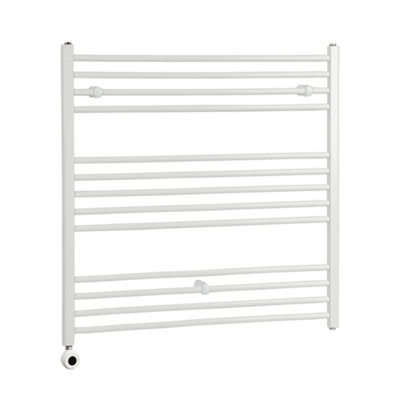 Homestylestore White Straight Ladder Wifi Electric Heated Towel Rail 1000 X 1000mm from B&Q