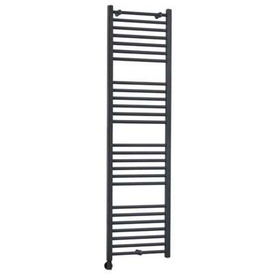 Homestylestore Anthracite Curved Ladder Electric Heated Towel Rail And Cable Cover 1800 X 500mm from B&Q