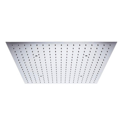 Homestylestore Chrome 600mm Square Recessed Shower Head from B&Q