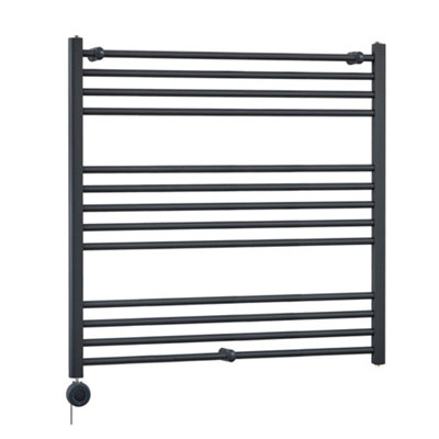 Homestylestore Anthracite Straight Ladder Wifi Electric Heated Towel Rail 1000 X 1000mm from B&Q