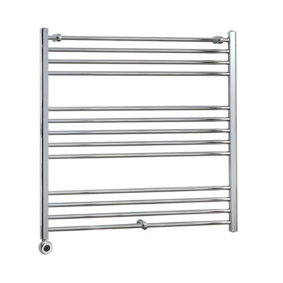 Homestylestore Chrome Straight Ladder Wifi Electric Heated Towel Rail 1000 X 1000mm from B&Q