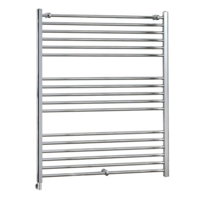 Homestylestore Chrome Straight Ladder Electric Heated Towel Rail And Cable Cover 1200 X 1000mm from B&Q