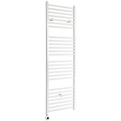 Homestylestore White Straight Ladder Wifi Electric Heated Towel Rail 1800 X 600mm from B&Q