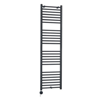 Homestylestore Anthracite Straight Ladder Wifi Electric Heated Towel Rail 1800 X 500mm from B&Q