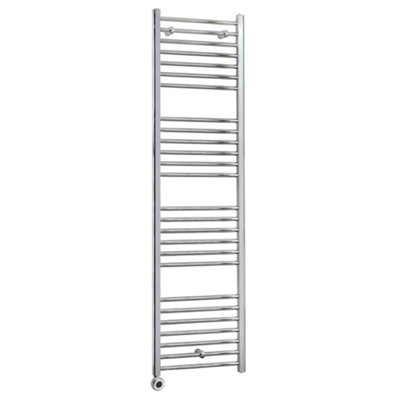 Homestylestore Chrome Curved Ladder Wifi Electric Heated Towel Rail 1800 X 500mm from B&Q