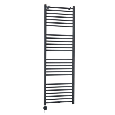 Homestylestore Anthracite Straight Ladder Wifi Electric Heated Towel Rail 1800 X 600mm from B&Q
