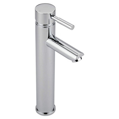 Homestylestore Chrome High Rise Mono Bathroom Basin Mixer Tap And Lever Handle from B&Q