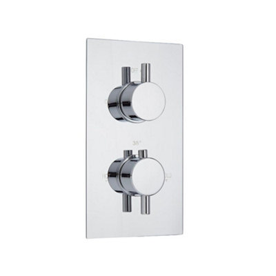 Homestylestore Chrome 1 Outlet Thermostatic Mixer Shower Valve from B&Q