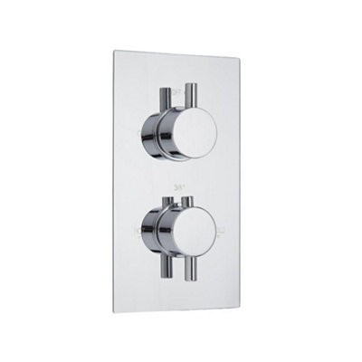 Homestylestore Chrome 2 Outlet Diverter Thermostatic Shower Mixer Valve from B&Q