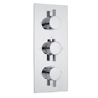 Homestylestore Chrome 3 Outlet Diverter Thermostatic Shower Mixer Valve from B&Q