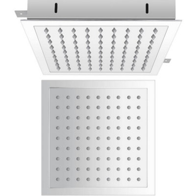 Homestylestore Chrome 280mm Square Recessed Shower Head from B&Q