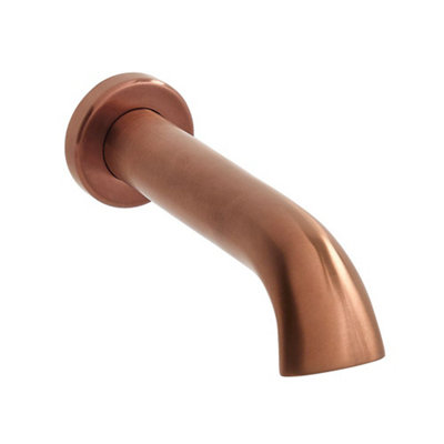 Homestylestore Brushed Copper Wall Mounted Bath Filler Spout from B&Q