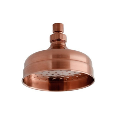 Homestylestore 155mm Brushed Copper Round Rainfall Shower Head from B&Q