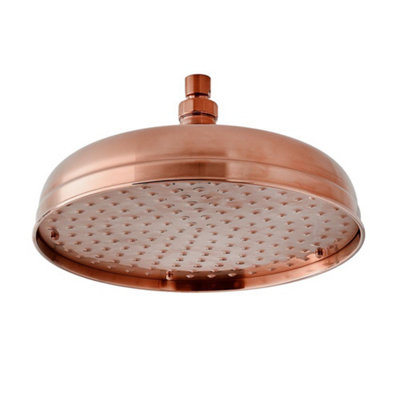 Homestylestore 300mm Brushed Copper Round Rainfall Shower Head from B&Q
