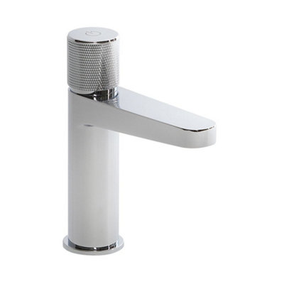 Homestylestore Chrome Deck Mounted Push Button Mono Basin Mixer Tap from B&Q