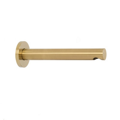 Homestylestore Brushed Brass Wall Mounted Bath Or Bathroom Basin Spout from B&Q